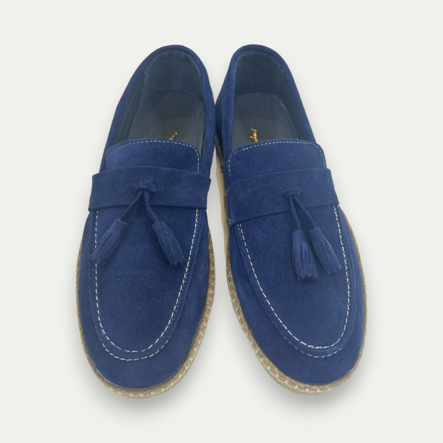 MOCASSINS POMPONS BLEU