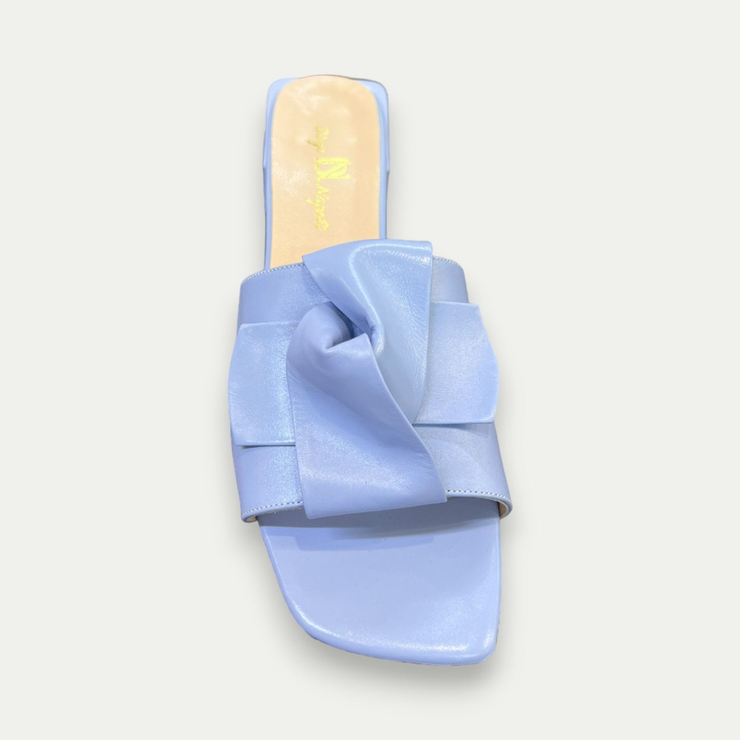 SANDALES Nouées EN CUIR BLEU CIEL
