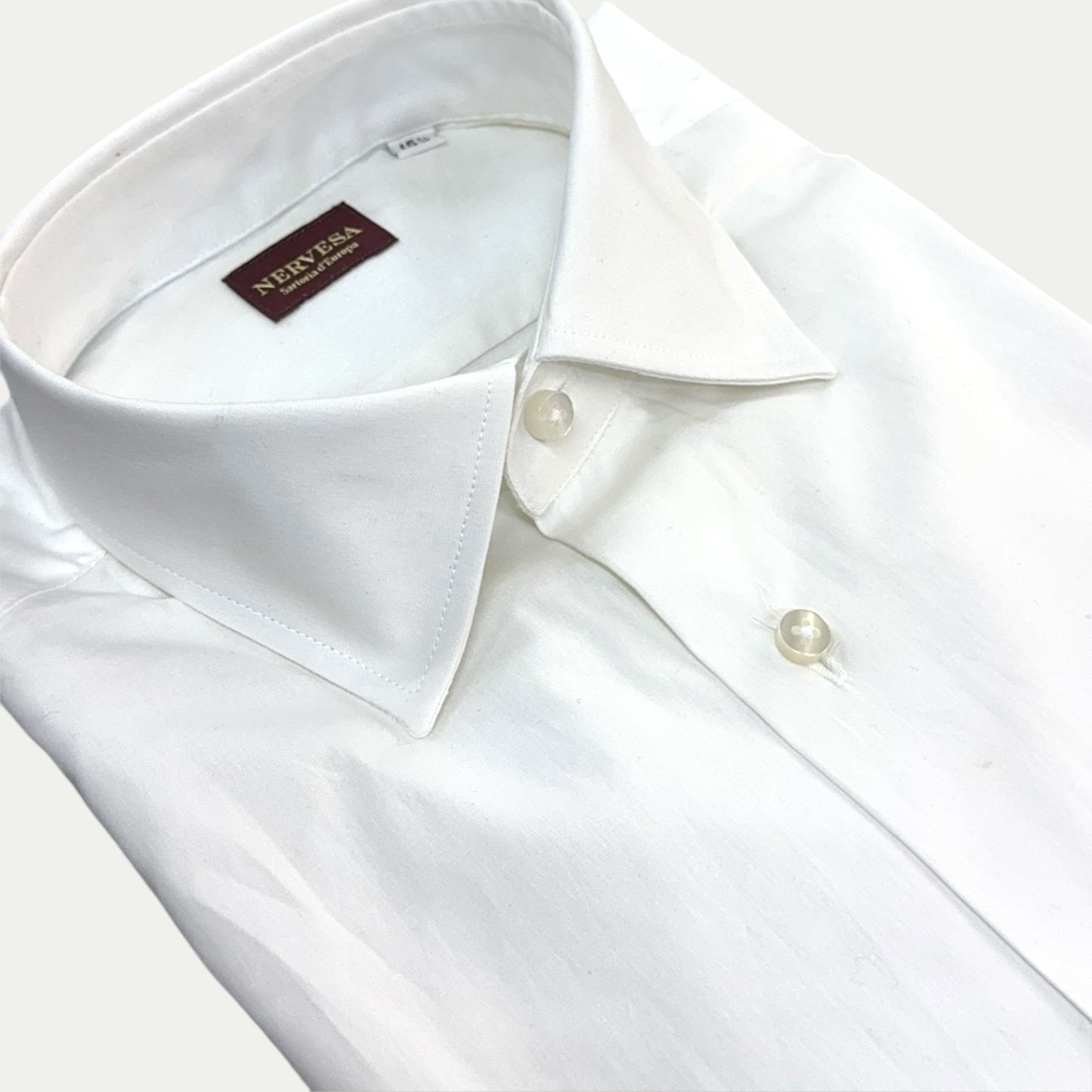 NERVESA CHEMISE HOMME BLANCHE BUSINESS EN PURE COTON