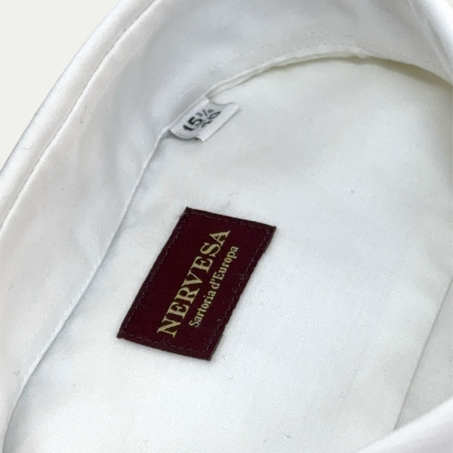 NERVESA CHEMISE HOMME BLANCHE BUSINESS EN PURE COTON
