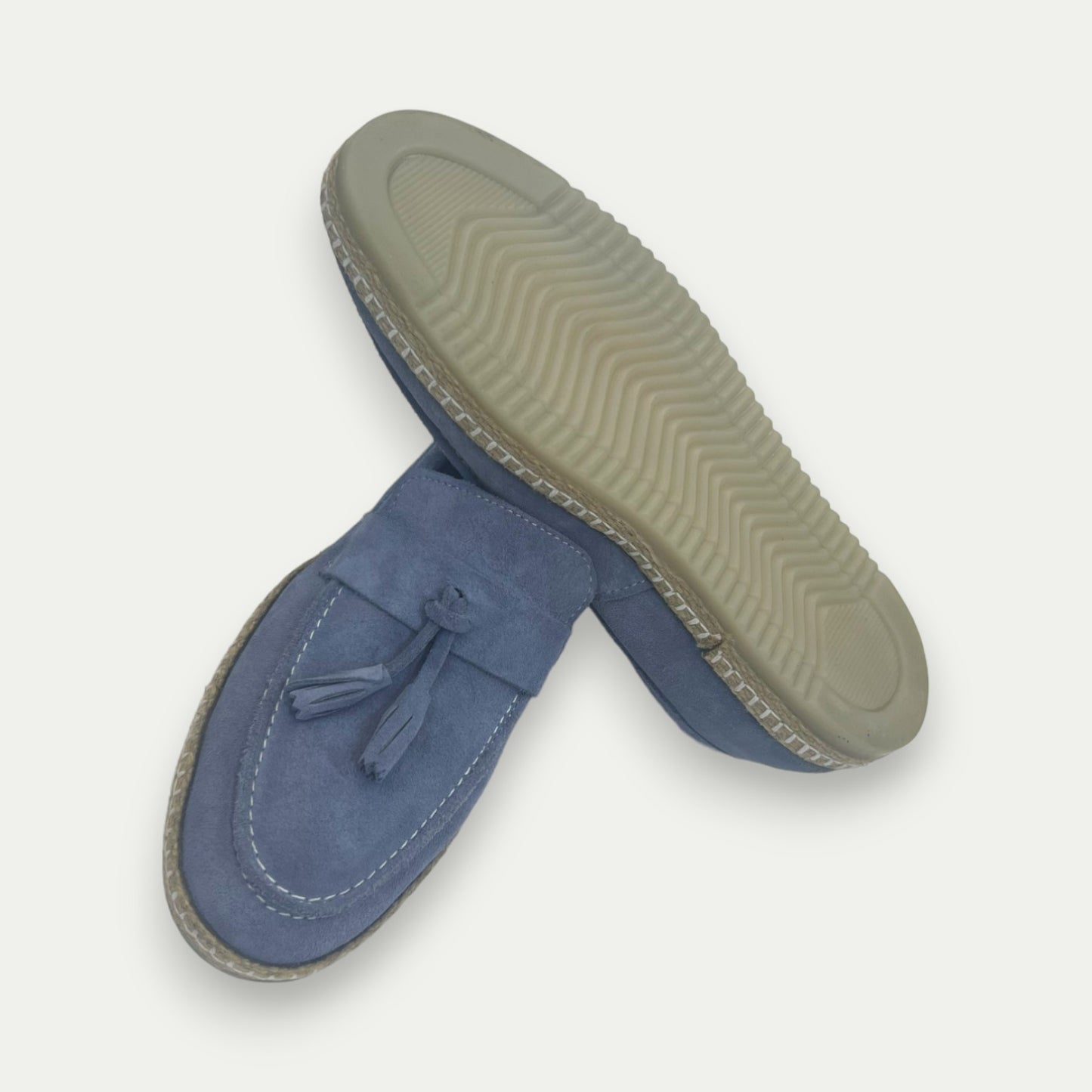 MOCASSINS POMPONS BLEU NAZARÉ