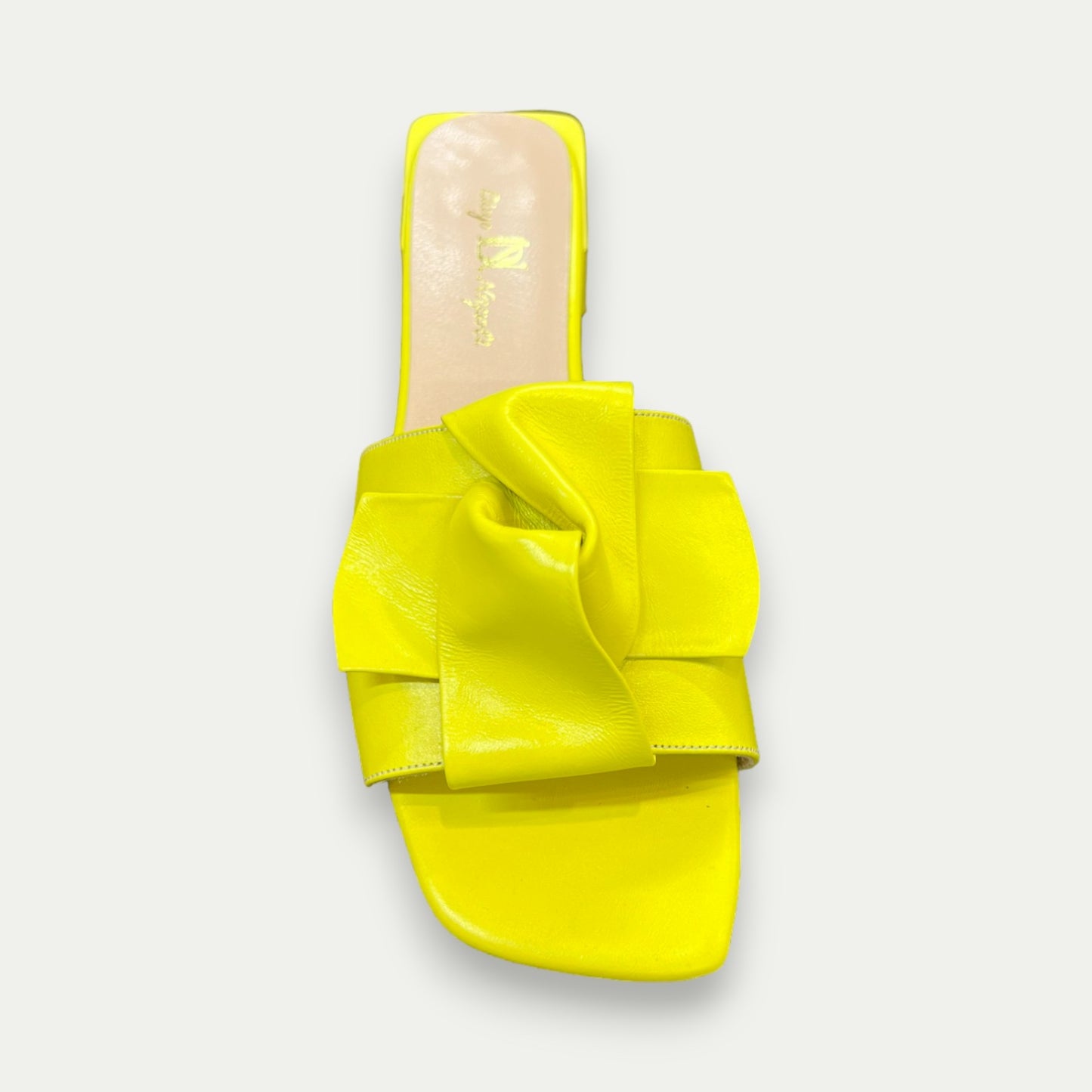 SANDALES Nouées EN CUIR JAUNE